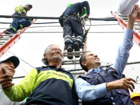 En esta ocasión las brigadas de trabajo de las empresas responsables acudieron al pueblo de La Candelaria. Se trabaja en coordinación con empresas de telecomunicaciones.