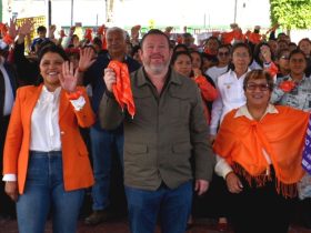 En su discurso el Alcalde Luis Gerardo “El Güero” Quijano, señaló que “hoy se inicia una campaña para elevar nuestras voces, unirnos en solidaridad y alzar con fuerza y claridad que la violencia de género no tienen cabida en nuestra sociedad”. FOTO: Especial