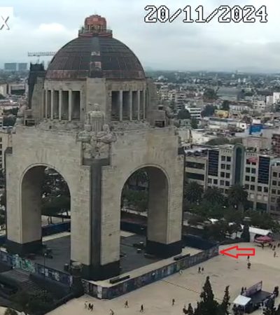 La conmemoración del 114 aniversario del inicio de la Revolución Mexicana (tercera transformación, según AMLO) dejó ver dos miserias políticas de la autodenominada “cuarta transformación de la vida pública de México” y su “segundo piso”: pleno desinterés por los sitios, los símbolos históricos, y falta de capacidad política para su preservación y la gobernabilidad en la CDMX. FOTO: WebcamsMX