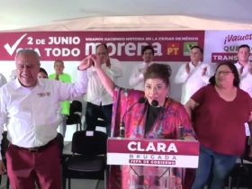 A fin de que durante su gobierno cuente con un buen Presupuesto de Egresos, la candidata de Morena a la Jefatura de Gobierno, Clara Brugada, de manera enfática hizo un llamado a que la gente en la demarcación Iztacalco vote por Pablo Trejo, candidato a diputado local por el Distrito 13 de la Ciudad de México, con cabecera en esa Alcaldía. FOTO: Especial