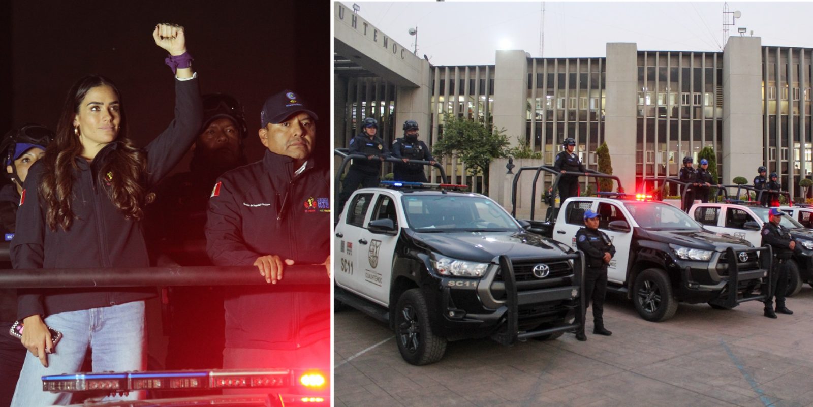 Con la participación de 50 elementos de la Policía Auxiliar y 14 unidades distribuidas en puntos clave de la demarcación, se realizan recorridos perimetrales en diversas zonas de la demarcación. FOTOS: Especial