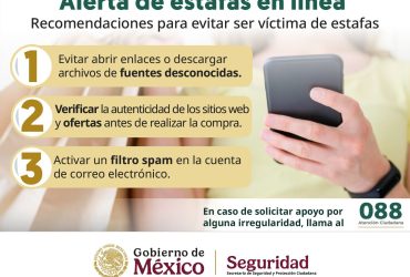 ¡Cuidado con los ciberdelincuentes¡ La SSPC, comprometida con la ciberseguridad de los ciudadanos, invita a la población a seguir estas recomendaciones para evitar ser víctima de algún delito