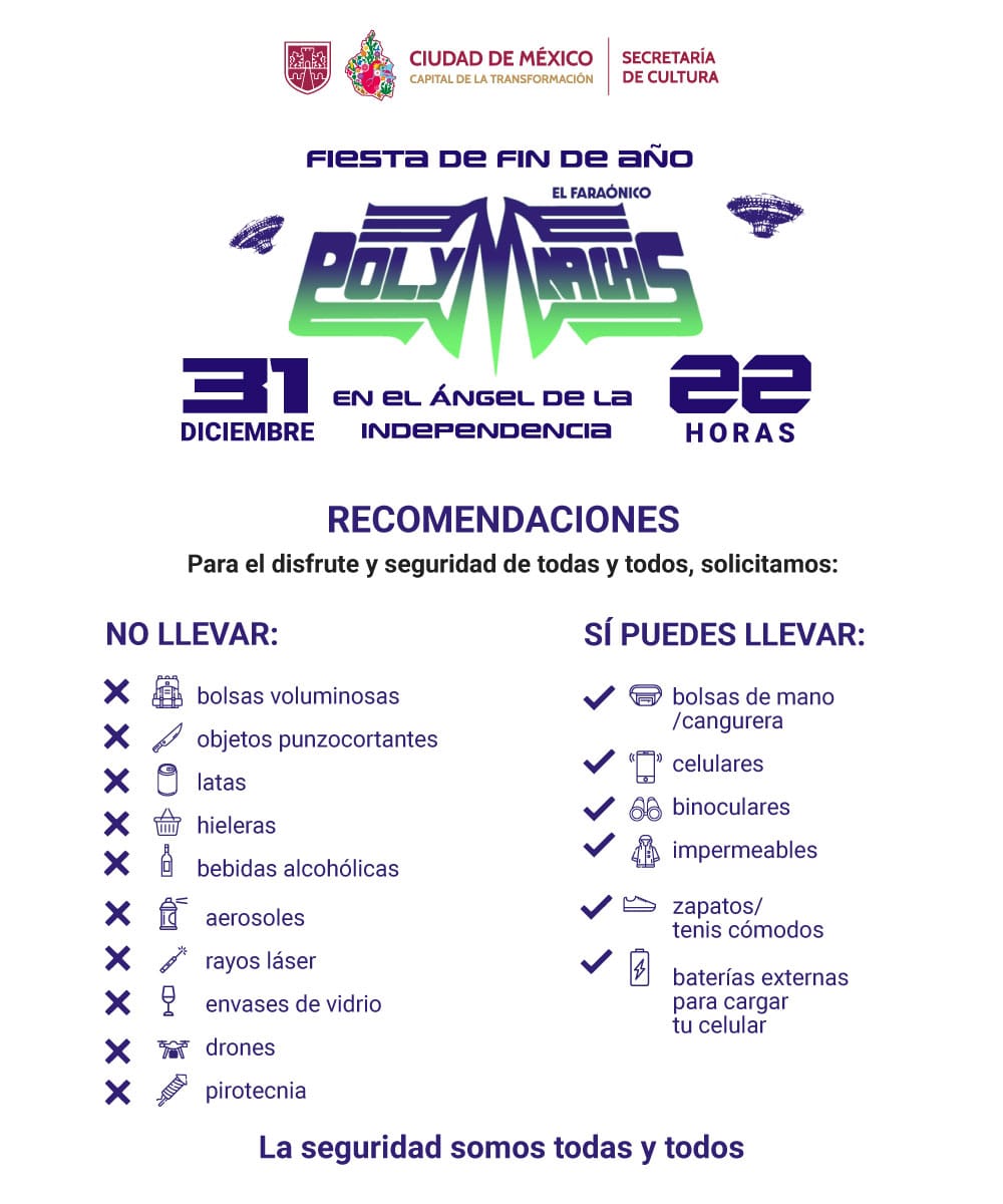 Polymarchs promete convertir el Paseo de la Reforma en la discoteca más grande del mundo con su icónico high energy y más de 54 pantallas. Para dar fin al 2024 habrá un gran espectáculo de luces