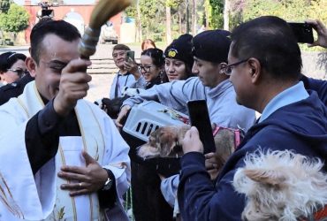 Habitantes de Xochimilco mantienen viva la tradición de llevar a bendecir a sus animales de compañía y de granja en el marco del día de San Antonio Abad, considerado como protector de los animales. FOTO: Especial