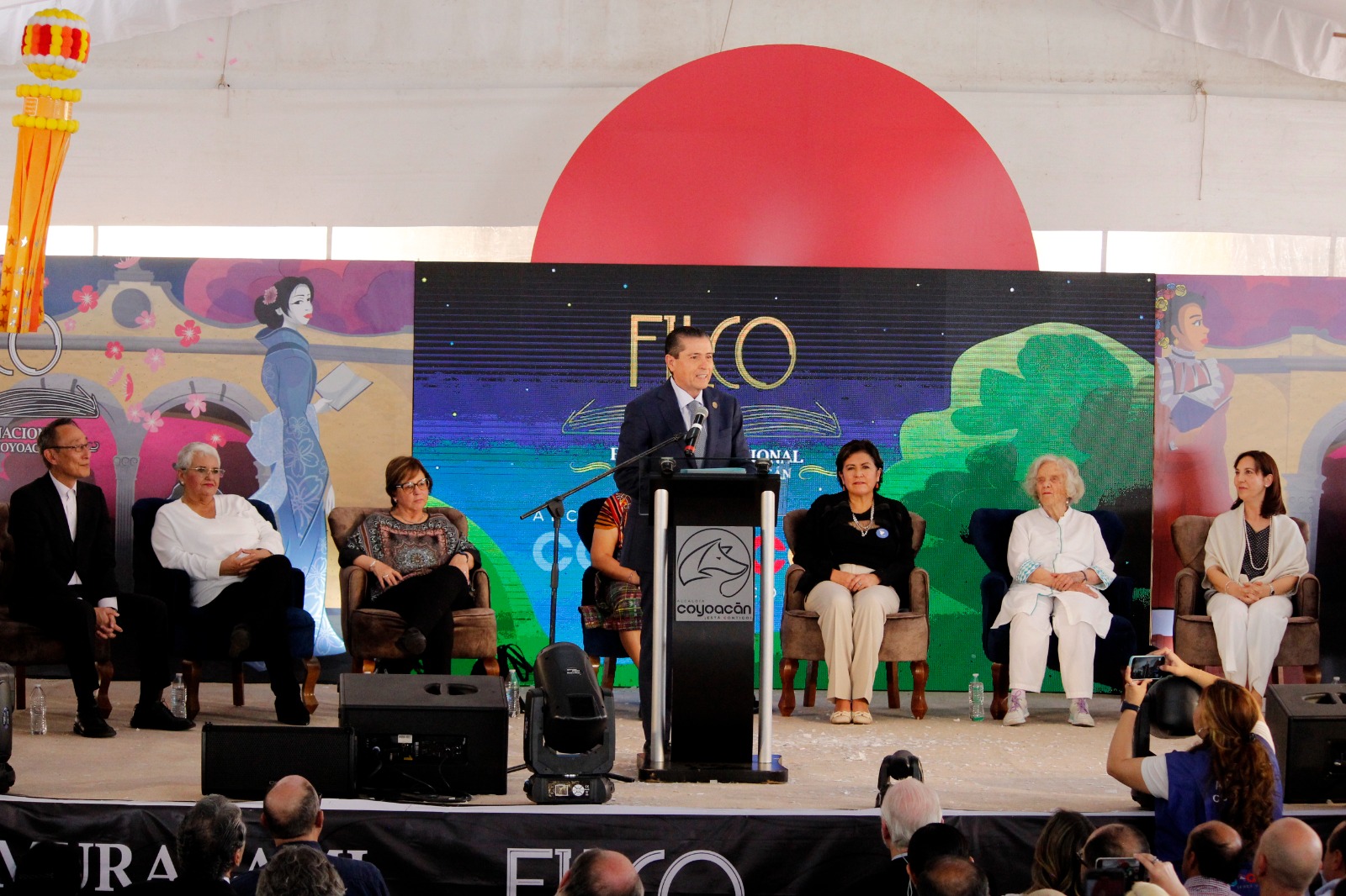  Giovani Gutiérrez Inaugura la 4ta Feria Internacional del Libro en Coyoacán. FOTO: Especial