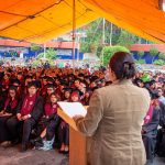 La alcaldesa Aleida Alavez Ruiz afirmó que la voz de las y los estudiantes se reflejará en las obras que se emprendan a través “De la A a la Z, Trazaremos la Meta”, acción que dará mantenimiento a 75 escuelas públicas de la demarcación. FOTO: Especial