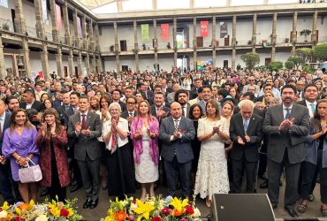 Embajadoras y embajadores de Guatemala, El Salvador, Honduras, Nicaragua y Costa Rica encabezaron la ceremonia inaugural, por el 204 aniversario de la Independencia de Centroamérica. FOTO: Especial