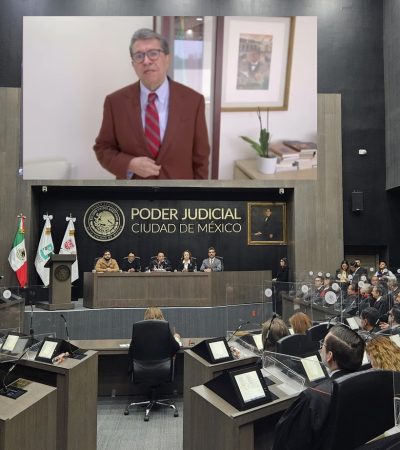 Otro que es mensaje: su gran aliado es el coordinador de los diputados federales, Ricardo Monreal, pues aunque no asistió al Informe, fue el único orador, además del magistrado. Guerra proyectó un videomensaje del legislador, en el que resalta su trayectoria, su labor, le desea suerte, pero sobre todo le ofrece todo su respaldo.