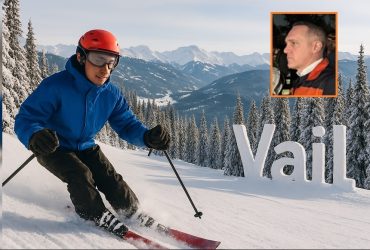 “¿Dónde te agarró el temblor?”, dice la popular canción de Chico Ché? Al director general del Metro, Adrián Rubalcava, nos afirman, lo agarró esquiando en Vail, Colorado, Estados Unidos. FOTO: genérica, creada con IA de Copilot / La imagen de Rubalcava evidentemente es sobrepuesta, de archivo.