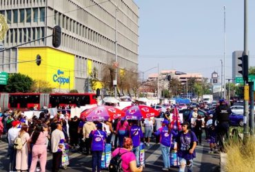 Tal parece que a la diputada cuatroteísta Diana Sánchez Barrios le aplica el refrán: “Estás viendo la tempestad y no te hincas”. Apoyó una marcha con bloqueo de Insurgentes y calzada México-Tenochtitlan, en día de contingencia ambiental. FOTO: Especial