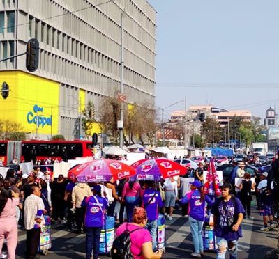 Tal parece que a la diputada cuatroteísta Diana Sánchez Barrios le aplica el refrán: “Estás viendo la tempestad y no te hincas”. Apoyó una marcha con bloqueo de Insurgentes y calzada México-Tenochtitlan, en día de contingencia ambiental. FOTO: Especial