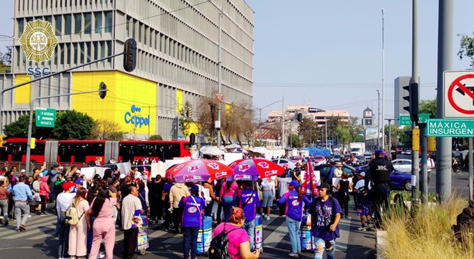 Tal parece que a la diputada cuatroteísta Diana Sánchez Barrios le aplica el refrán: “Estás viendo la tempestad y no te hincas”. Apoyó una marcha con bloqueo de Insurgentes y calzada México-Tenochtitlan, en día de contingencia ambiental. FOTO: Especial