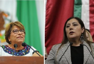 Las diputadas Martha Ávila y Xóchitl Bravo, coordinadora de Morena, tienen su aspiración política. FOTOS: Especial