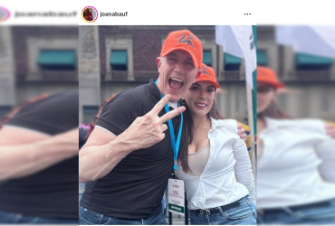 FOTO: Facebook Joana Marlen Bautista. Contexto: en la concentración por el primer año del inicio del Gobierno de Claudia Sheinbaum.