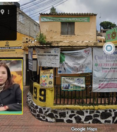 Nos vamos enterando que quien hace uso indebido de la secuestrada sede del PRD en la alcaldía La Magdalena Contreras es la ex concejala y ex militante de ese partido, Tanessi Rosales. Ella tiene el respaldo y complicidad de Jesús Zambrano y Víctor Hugo Lobo. FOTOS: Tanessi Rosales - Google Maps