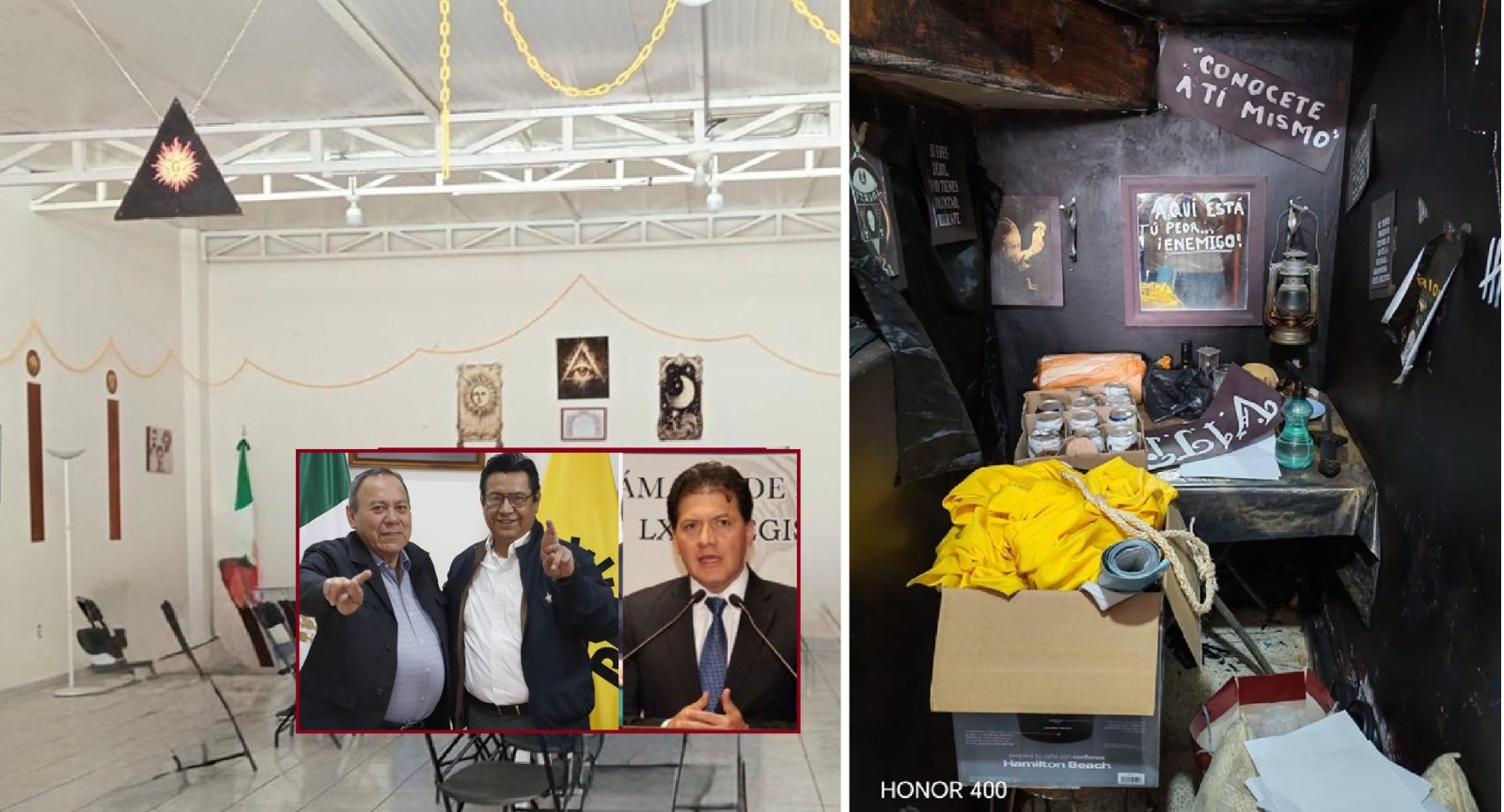 ¿Para qué más utilizó Estrada ese inmueble del PRD en Iztacalco? Ahí se encontraron símbolos e imágenes para hacer rituales, lo que coloquialmente también se le llama “brujería”, un término muy popular y genérico para identificar a quienes practican la santería y otras actividades esotéricas. FOTOS: Especial