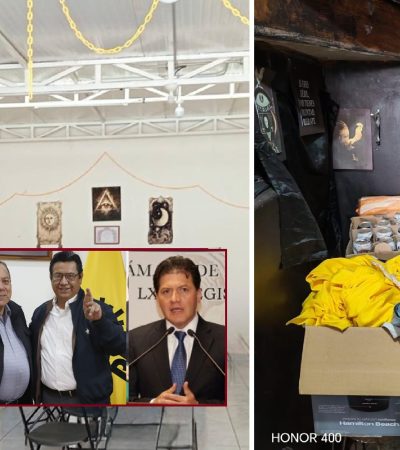 ¿Para qué más utilizó Estrada ese inmueble del PRD en Iztacalco? Ahí se encontraron símbolos e imágenes para hacer rituales, lo que coloquialmente también se le llama “brujería”, un término muy popular y genérico para identificar a quienes practican la santería y otras actividades esotéricas. FOTOS: Especial