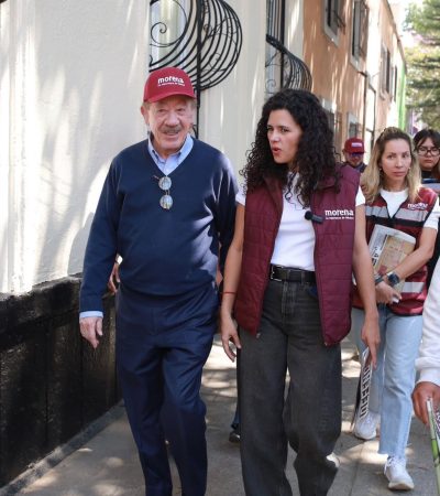 Luisa María Alcalde, presidenta nacional de Morena, y Héctor Díaz Polanco, de la CDMX, están en sus últimos días en sus cargos, pues para las necesidades del partido frente a lo que se avecina para 2027, deben ser relevados, ella a más tardar en mayo. FOTO: Especial
