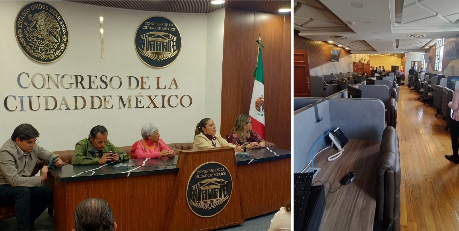 Se desató la polémica porque el Congreso de la Ciudad de México renovó la sala de prensa, pero hay que ver el bosque completo. Era una de las peores y más rascuaches y ahora quedó como una de las más vistosas de cualquier ente público del país, con un set para conferencias de prensa en verdad digno del Poder Legislativo de una de las capitales más importantes del mundo. FOTOS: CDMX Magacín