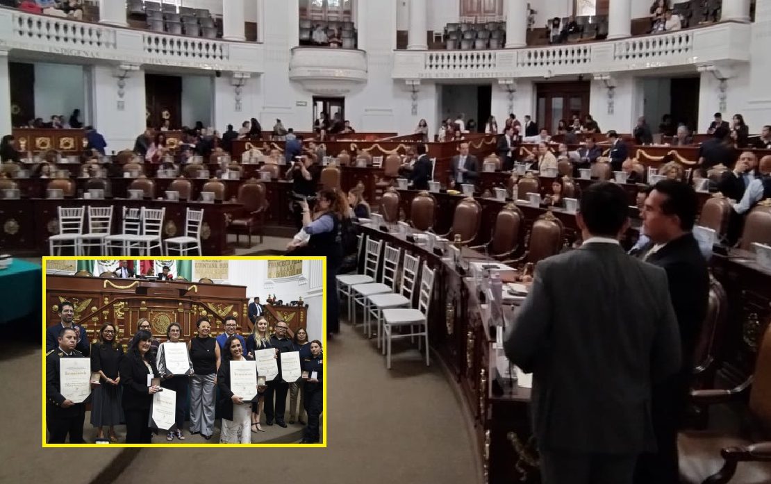 Pero hay tristes y lamentables excepciones, como el caso del Congreso de la Ciudad de México, donde no se les dio preferencia, a pesar de que ahí se crean las leyes. Este martes, en el Palacio de Donceles, los legisladores entregaron 84 medallas al Mérito en diferentes disciplinas, actividades profesionales y causas sociales. En total 13 diferentes áreas. FOTO: CDMX Magacín / Especial