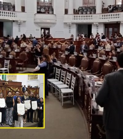 Pero hay tristes y lamentables excepciones, como el caso del Congreso de la Ciudad de México, donde no se les dio preferencia, a pesar de que ahí se crean las leyes. Este martes, en el Palacio de Donceles, los legisladores entregaron 84 medallas al Mérito en diferentes disciplinas, actividades profesionales y causas sociales. En total 13 diferentes áreas. FOTO: CDMX Magacín / Especial