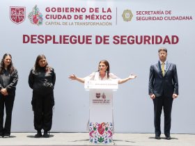 La jefa de Gobierno, Clara Brugada oootra vez salió al rescate de la alcaldesa de Azcapotzalco, Nancy Núñez: encabezó un operativo de seguridad en una de las zonas más críticas de la demarcación territorial: El Rosario. FOTO: Especial