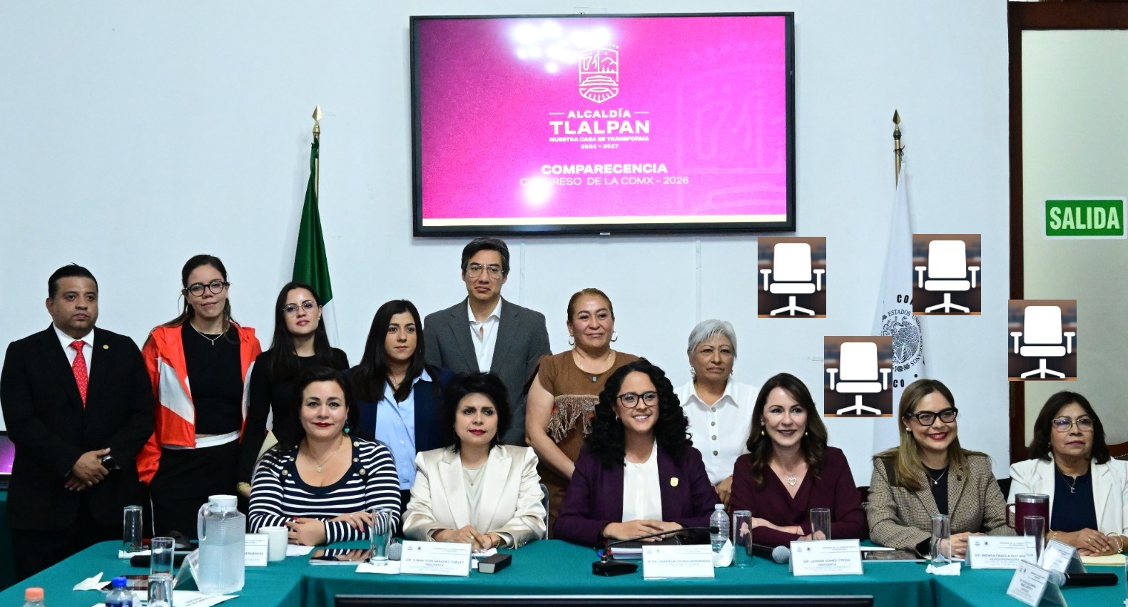 Los diputados Xóchitl Bravo –coordinadora de Morena–, Luis Chávez, Pedro Haces y Alberto Vanegas no estuvieron en la comparecencia para defender a Osorio, ante el muy delicado hecho de una sentencia del Instituto Electoral de la Ciudad de México (IECM). FOTO: Especial