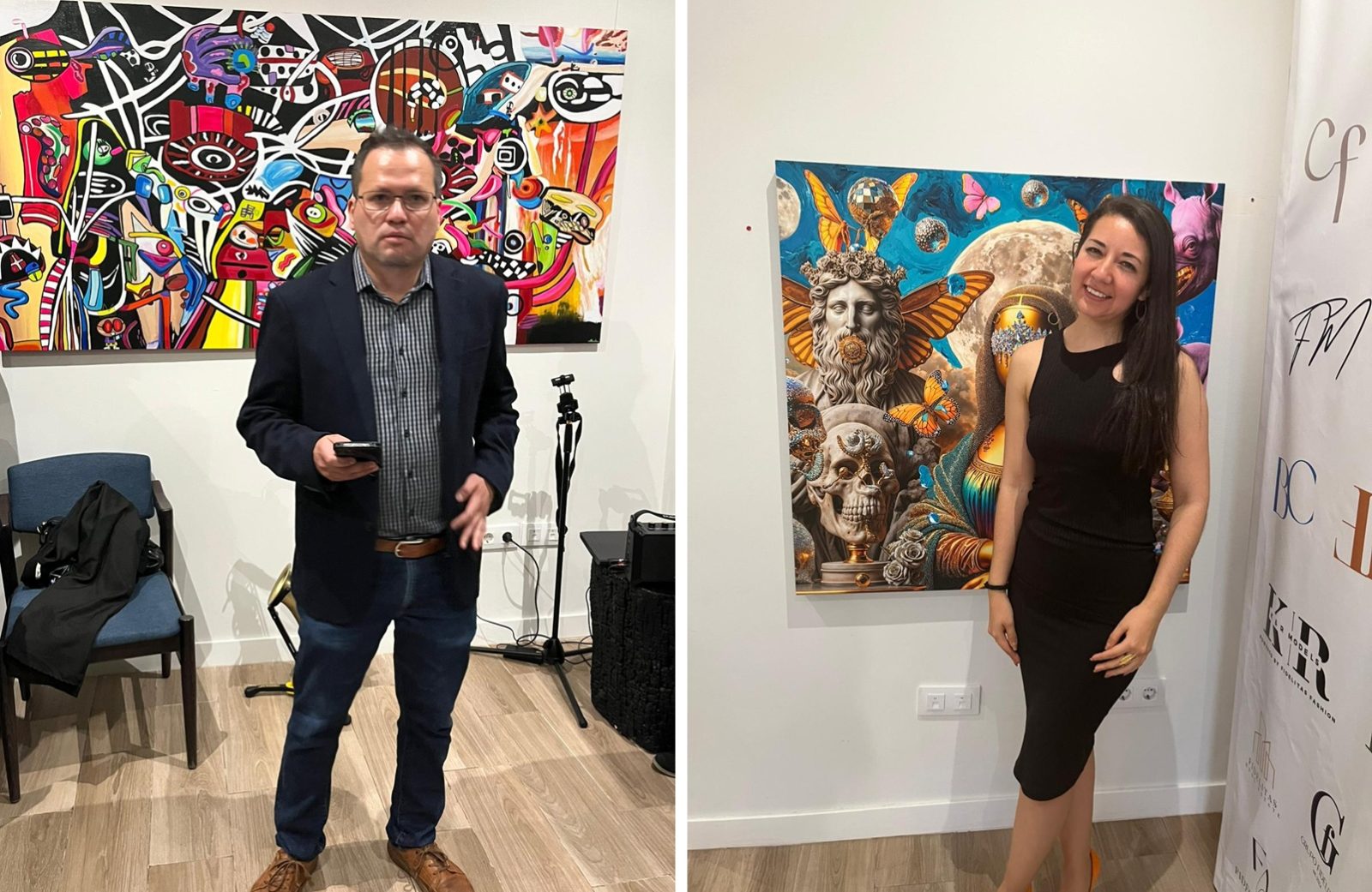 Este jueves, en Madrid, España, se presentó la iniciativa Punto Focal, un espacio abierto al arte liderado por los mexicanos Itzel Martínez y Juan Arias, quienes han desarrollado un proyecto colaborativo para apoyar a artistas mexicanos que buscan sitios para exponer sus obras. FOTO: Especial