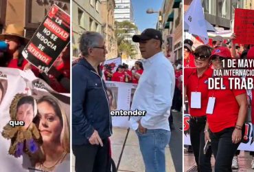Diputado Gualito en marcha por los derechos laborales