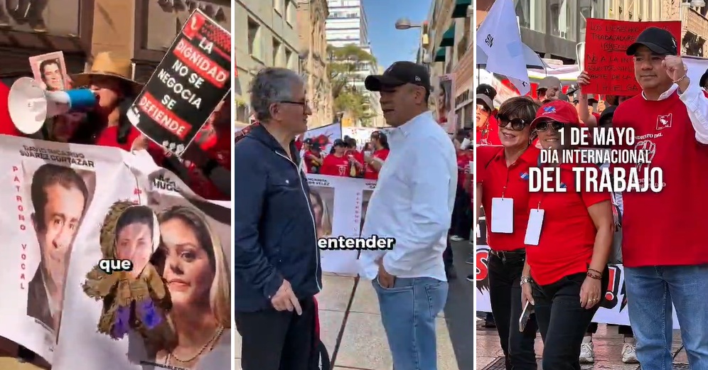 Diputado Gualito en marcha por los derechos laborales