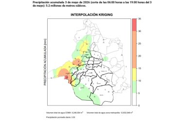 Con corte a las 19:00 horas, las brigadas de la SEGIAGUA ha concluido el 50% de los encharcamientos registrados en las alcaldías Cuauhtémoc y Gustavo A. Madero. FOTO: Especial
